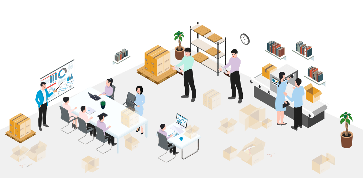 warehouse with shipper